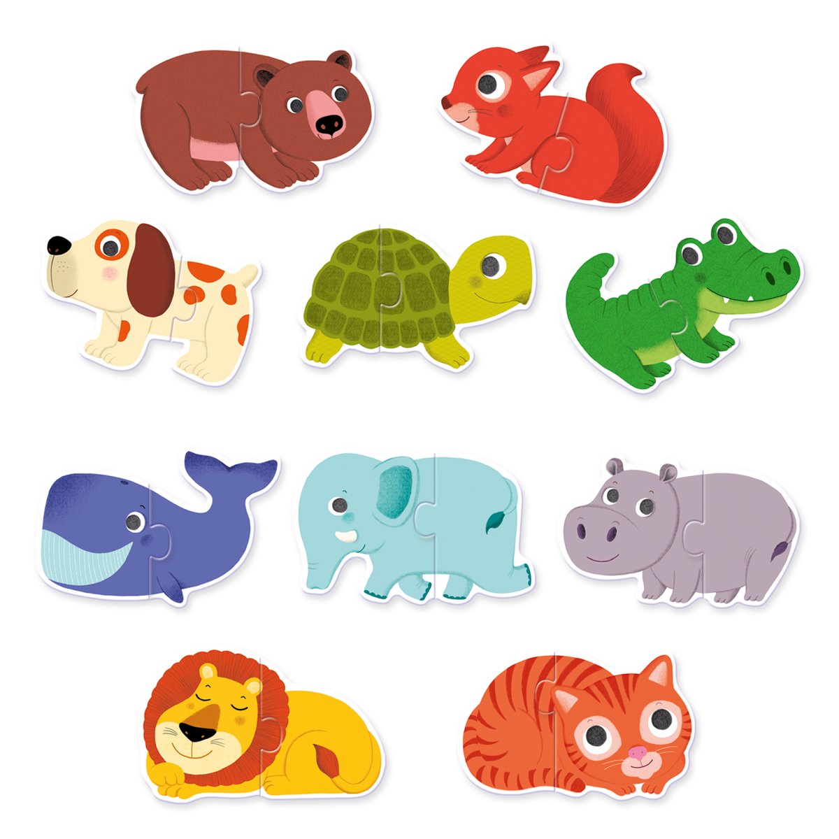 Duo Puzzle Tiere (10x2 Teile) - DJECO