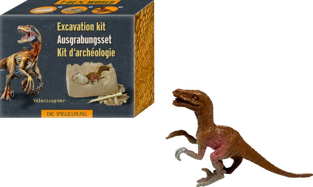 Mini-Ausgrabungsset Dino-Figur T-Rex World (1 Stück, verschiedene Designs)