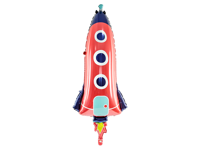 Folienballon Rakete, 44x115cm - Party Deco
