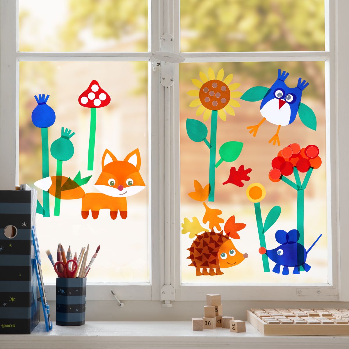 HABA Bastelset - Fensterbild Hallo, Waldtiere!