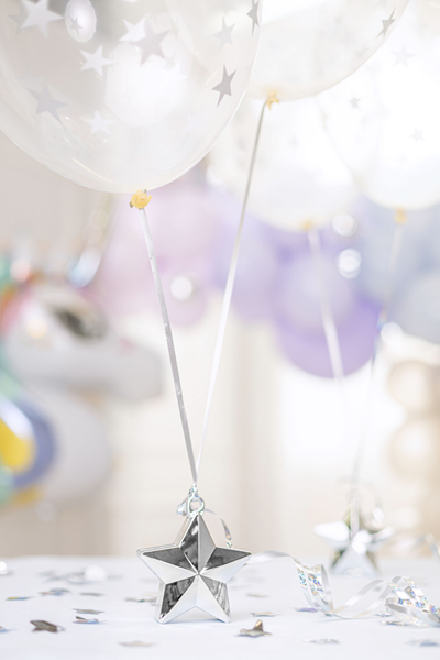 Ballongewicht Stern silber - Party Deco