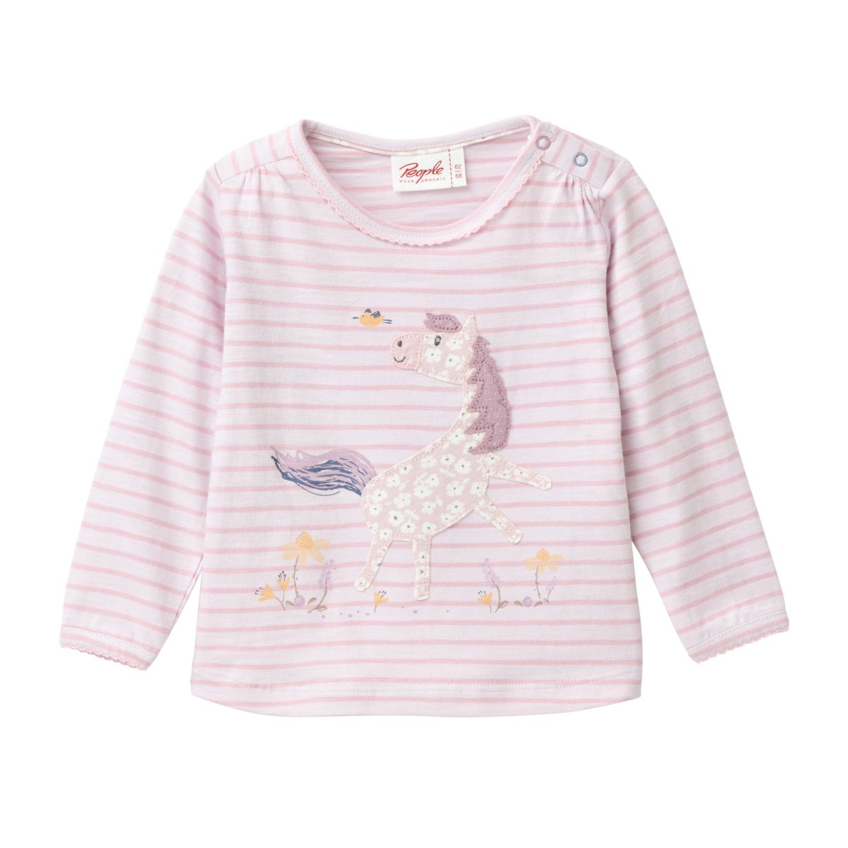 Langarm-Shirt malve Pferd - 62-68