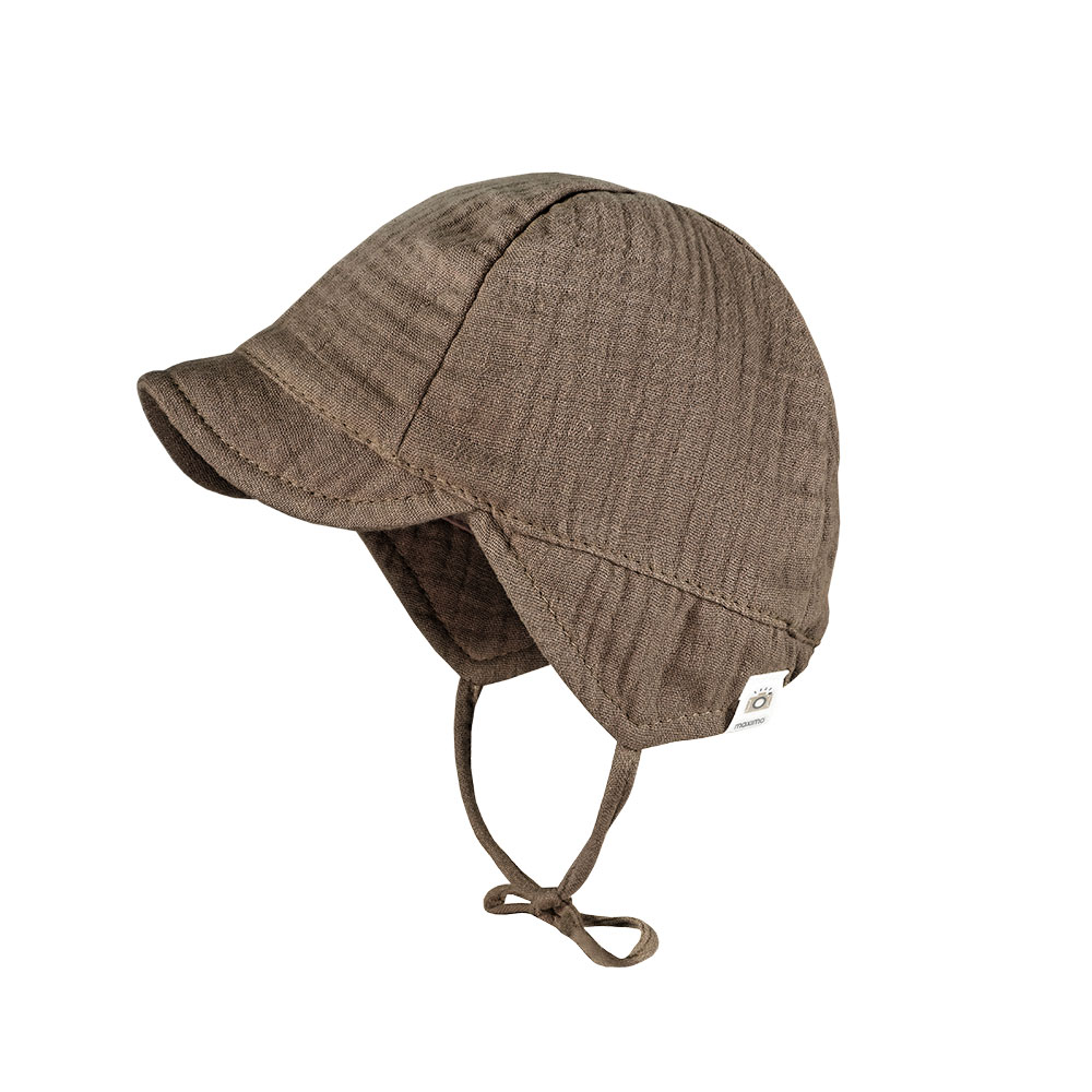 Schildmütze Musselin walnuss Gr. 39