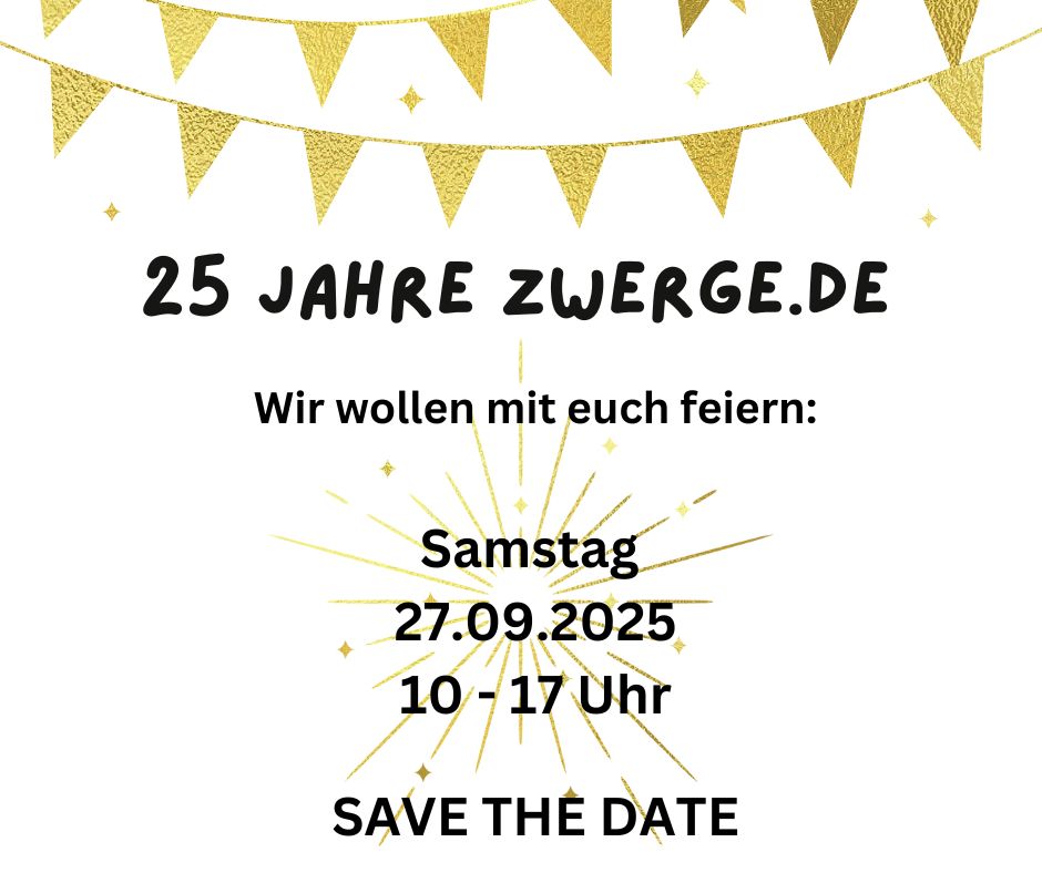25 Jahre Zwerge.de – Große Jubiläumsfeier in Weinsberg am 27.09.2025