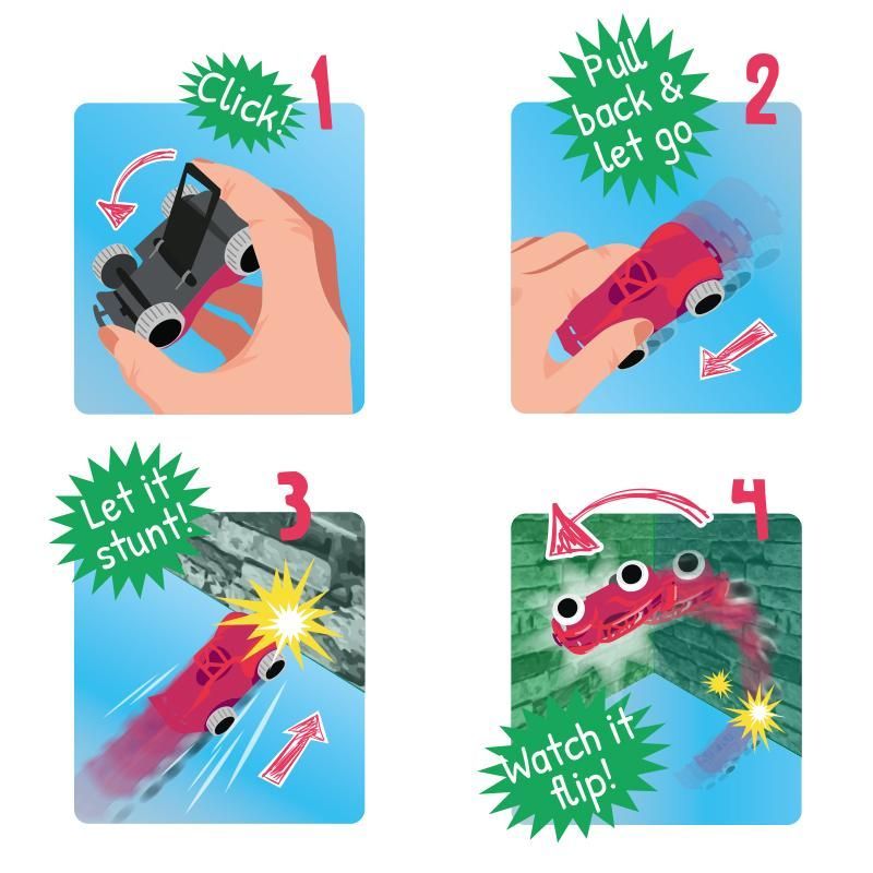 Salto-Aufzieh-Auto (1 Stück, verschiedene Designs)