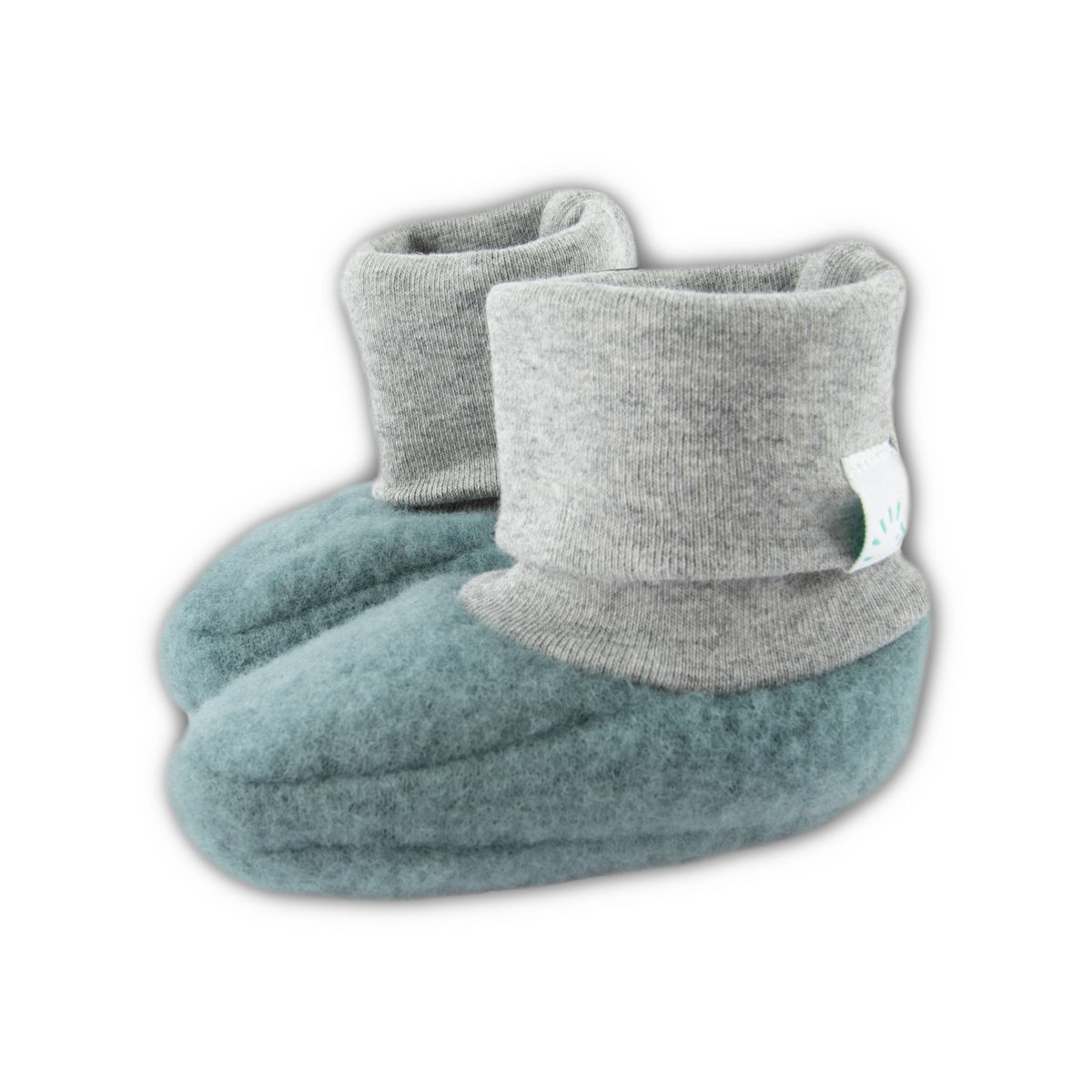 Schlupfschuhe Wollfleece Sage Green Gr. 0-6 Mon.