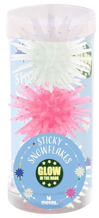 Nachtleuchtende Sticky Snowflakes Weihnachten