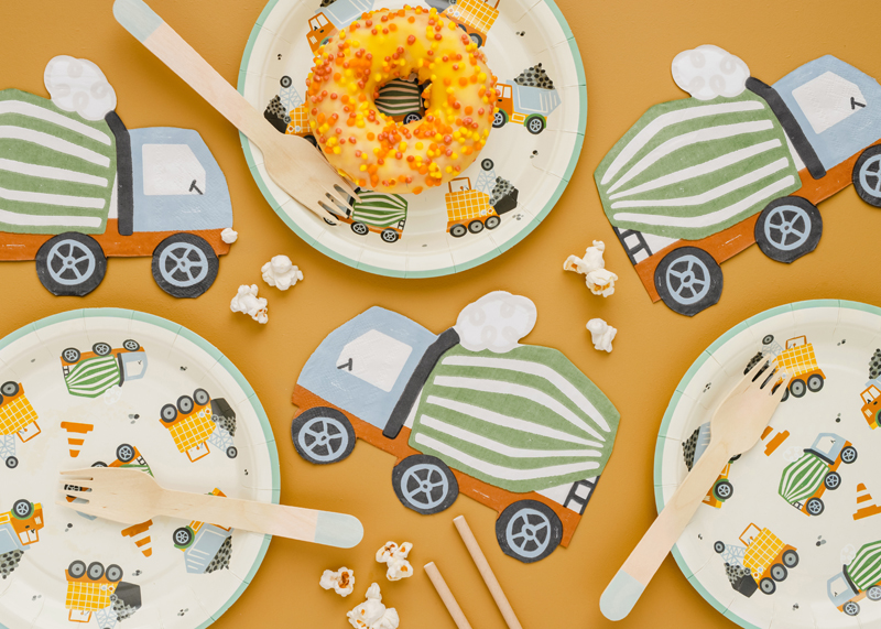 Pappteller Baustelle (6 Stk.) - Party Deco