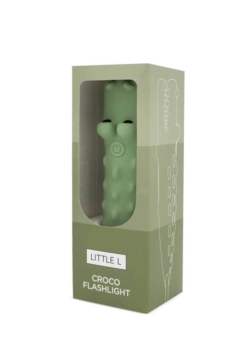 Silikon-Taschenlampe Krokodil grün -Little L