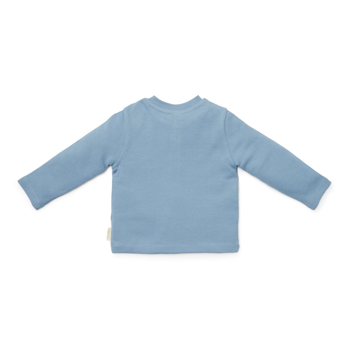 Langarmshirt blau Waffel  - 86