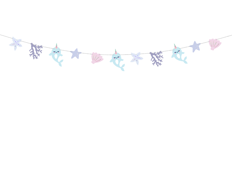 Girlande Narwal - Meereswelt - Party Deco