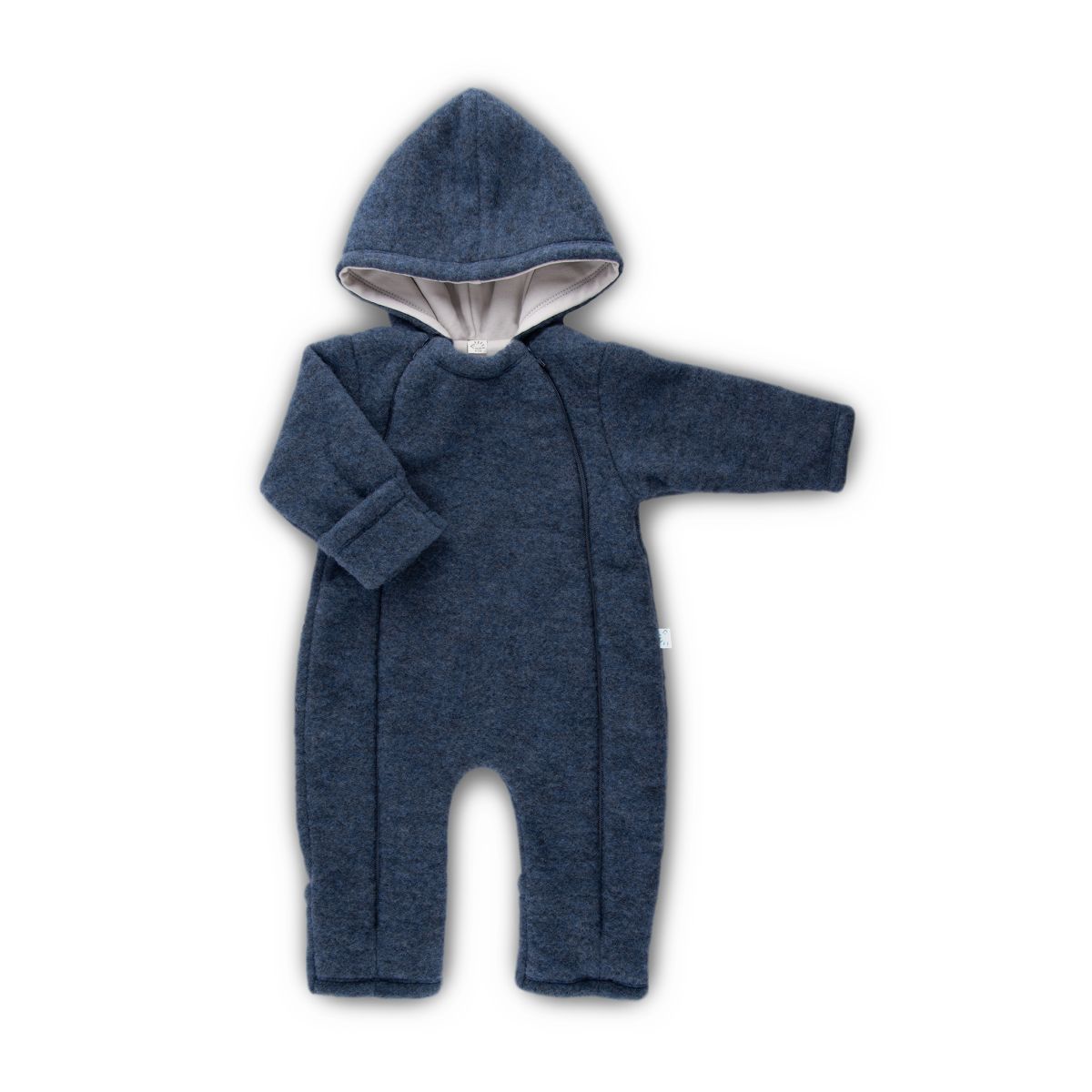 Baby Overall Wollfleece jeans melange Gr. 50-56