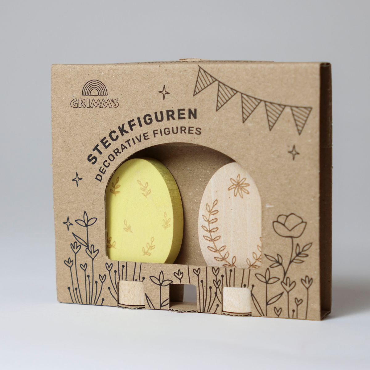 Grimm`s Steckfiguren Osterei Duo Ornament (2-teilig)