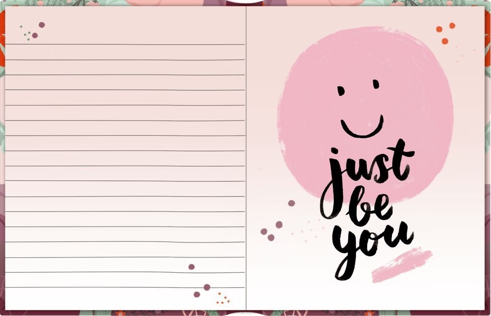 Tagebuch mit Schloss: Live every moment - Handlettering