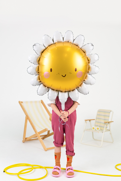 Folienballon Sonne, 90 cm, Mix - Party Deco