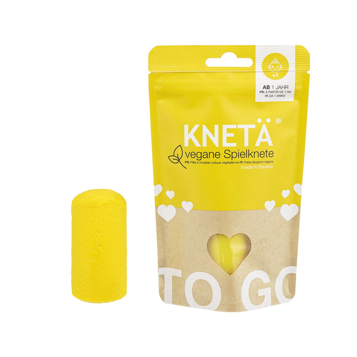 Knetä Vegane Spielknete Gelb 100g Beutel