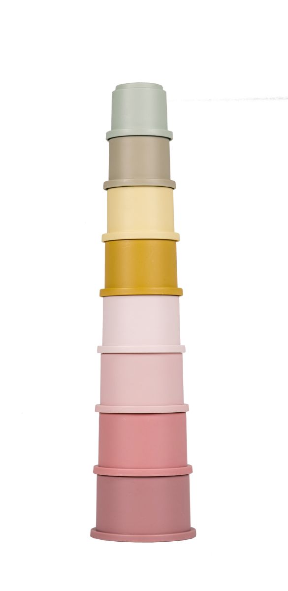 Stapelbecher pink  - Little Dutch