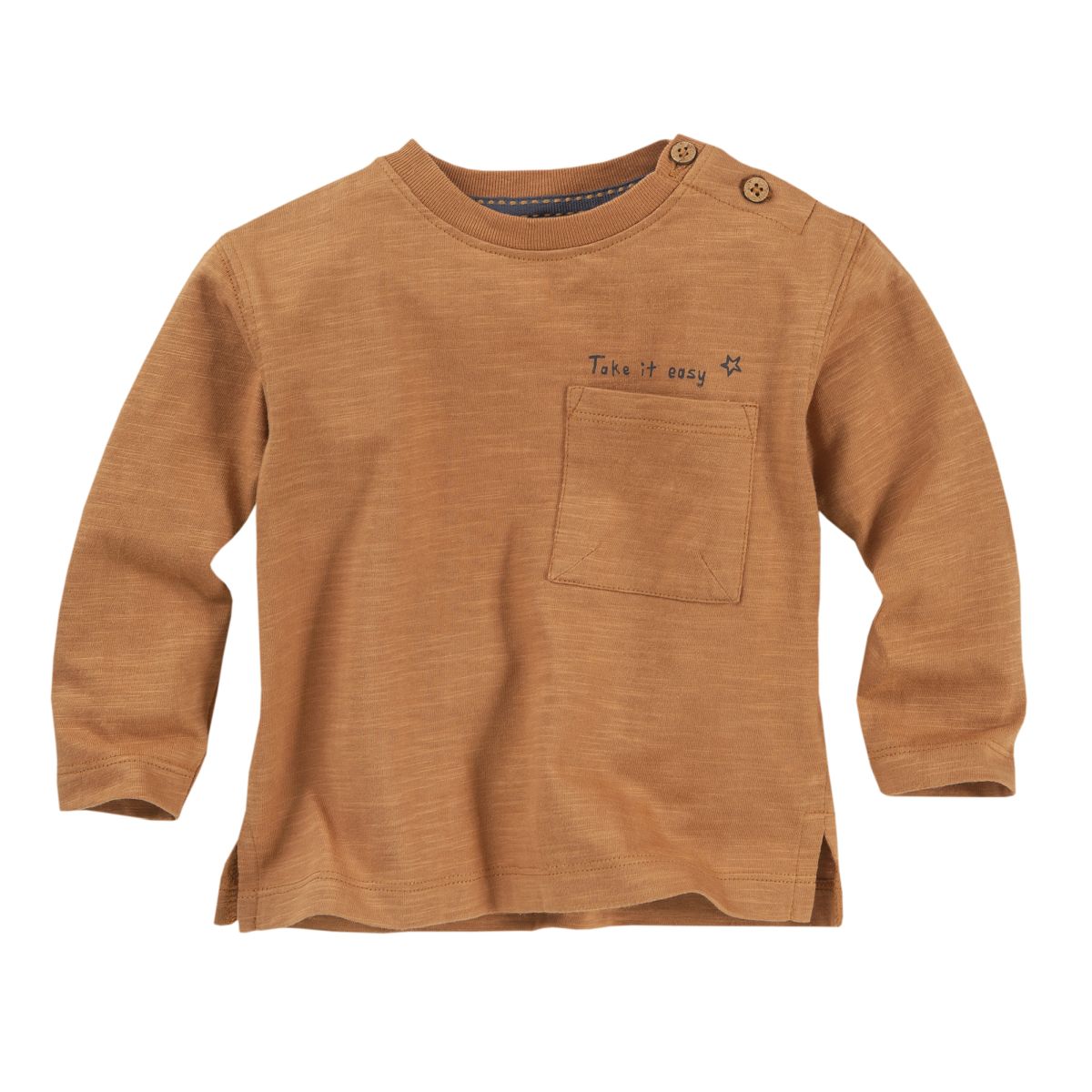 Langarmshirt zimt - 62-68