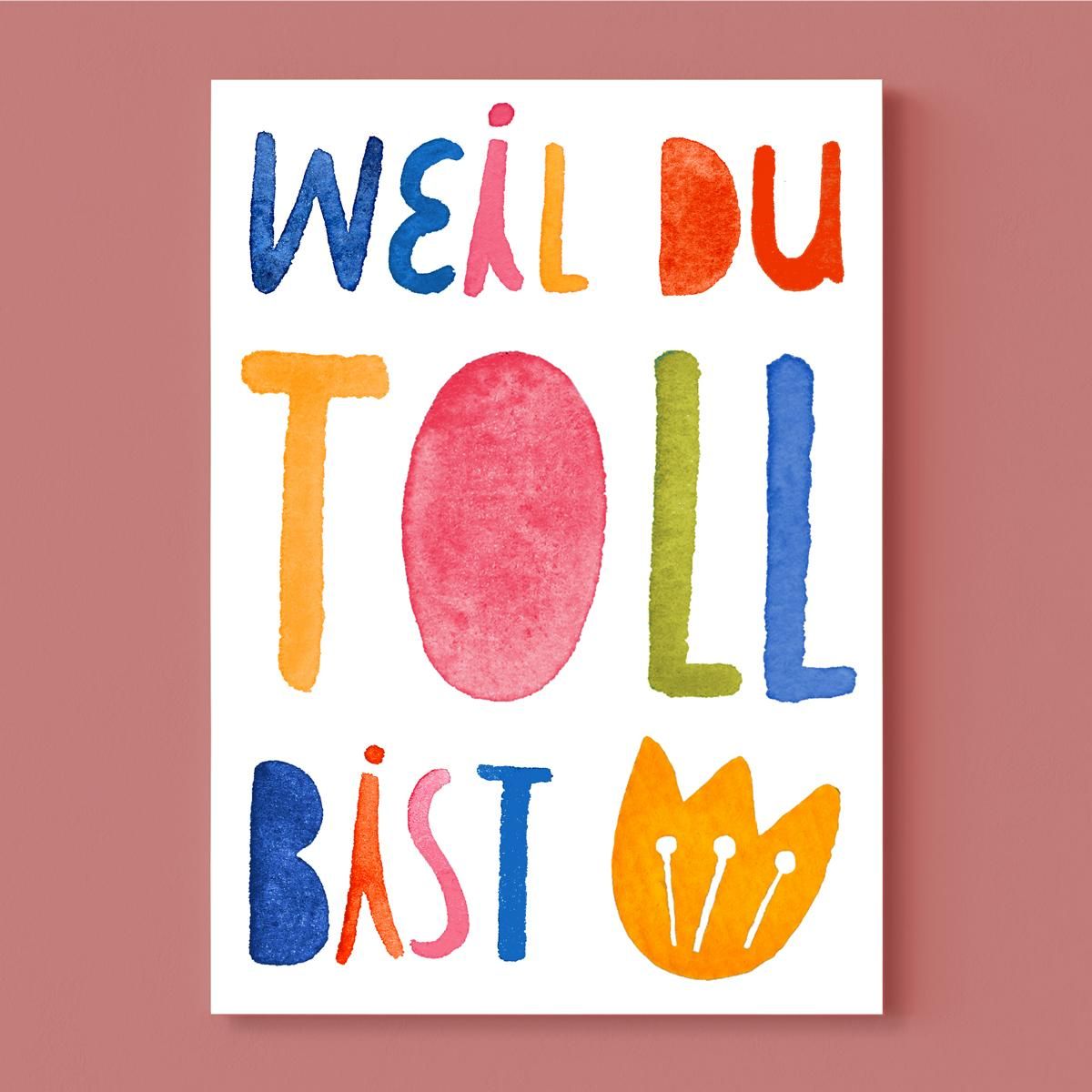 Postkarte "Weil du toll bist" - Frau Ottilie
