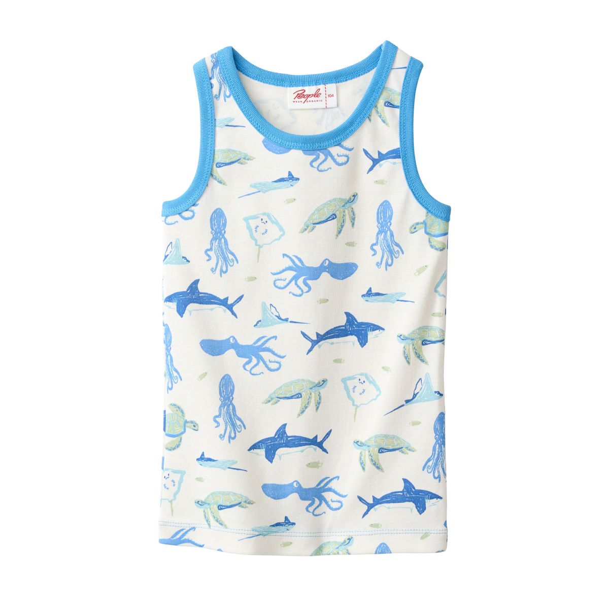 Unterhemd weiß Sealife GOTS - 98