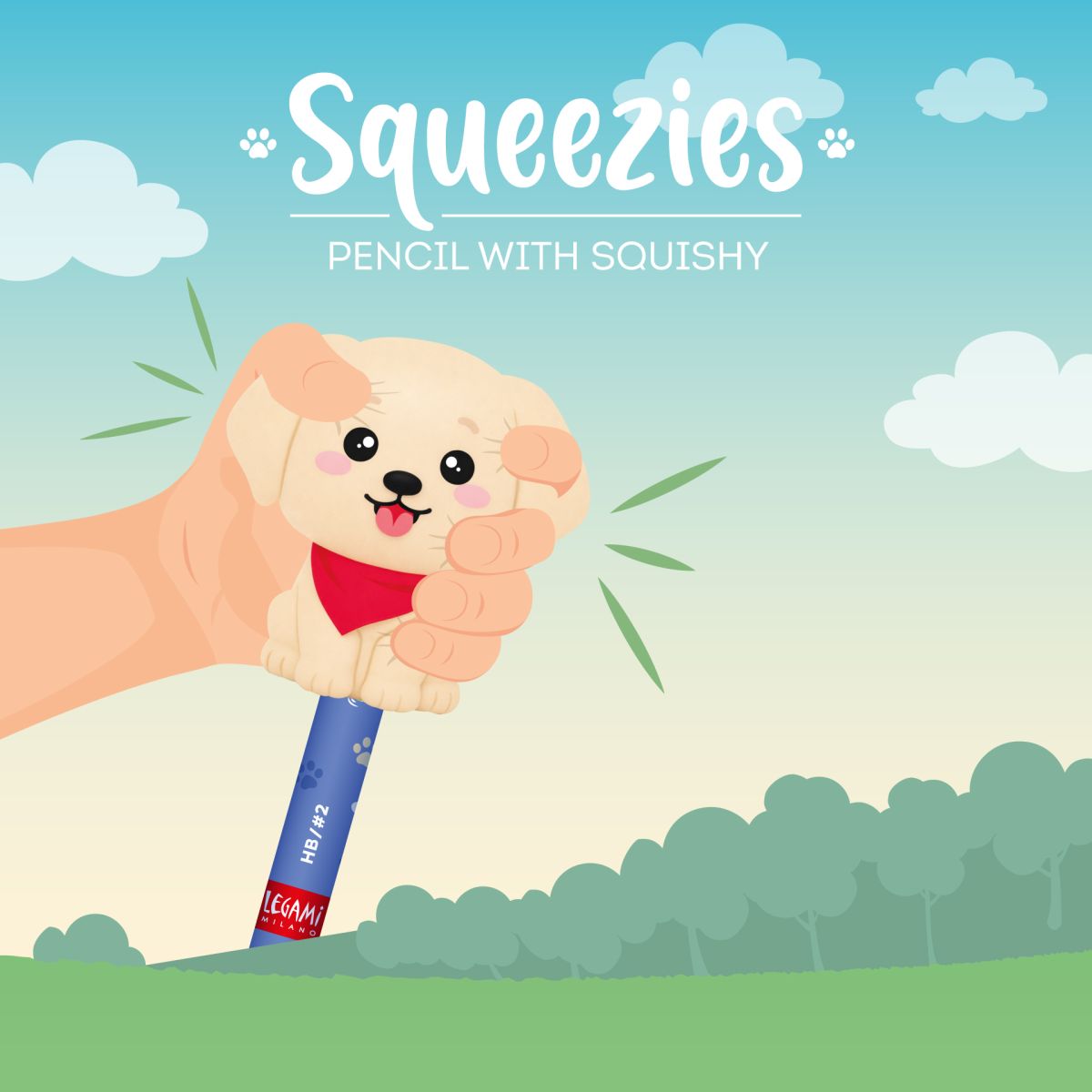 Squeezies Anti-Stress-Bleistift Golden Retriver - Legami