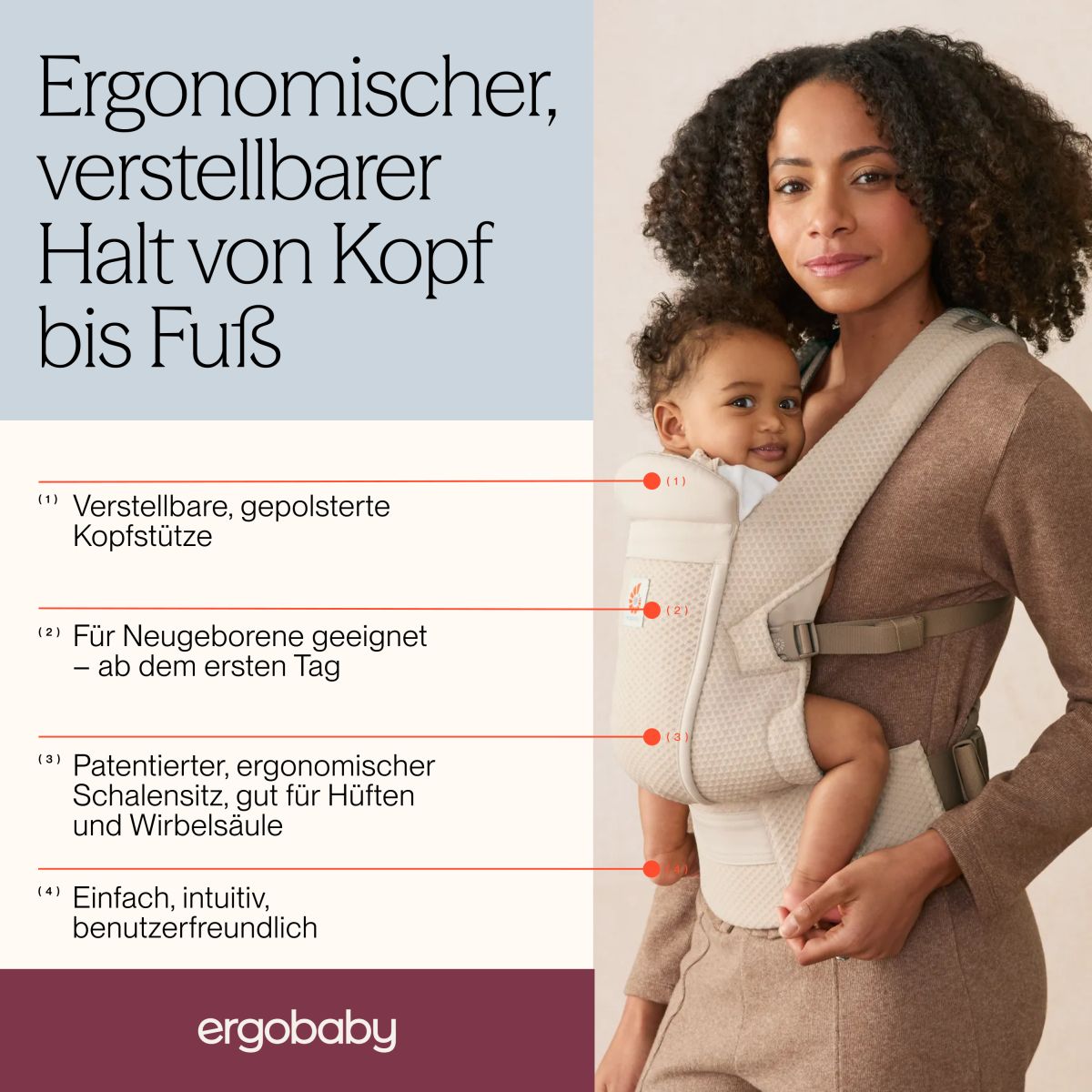 ergobaby Omni Lite Mesh Natural Beige Babytrage