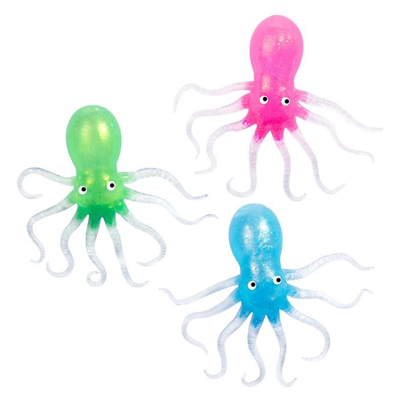 Squeezy-Glitzer Oktopus (verschiedene Designs, 1 Stück)