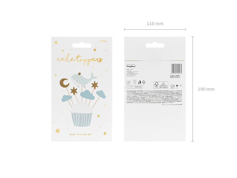 Caketopper Wal - Meereswelt (7-teilig) - Party Deco