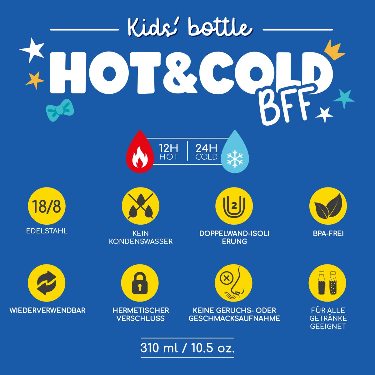 Hot&Cold BFF Thermosflasche für Kinder 310ml Penguin - Legami