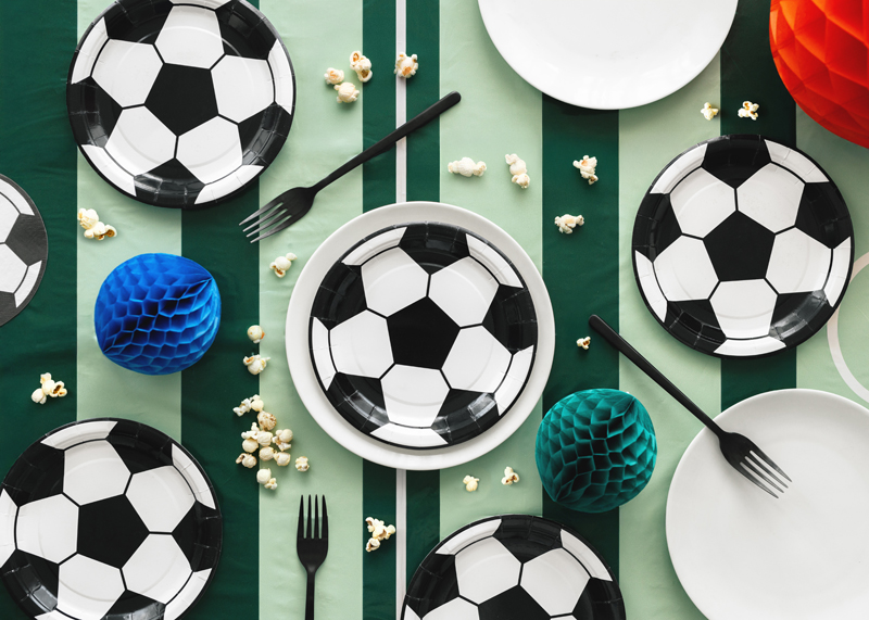 Pappteller Fußball (6 Stk.) - Party Deco