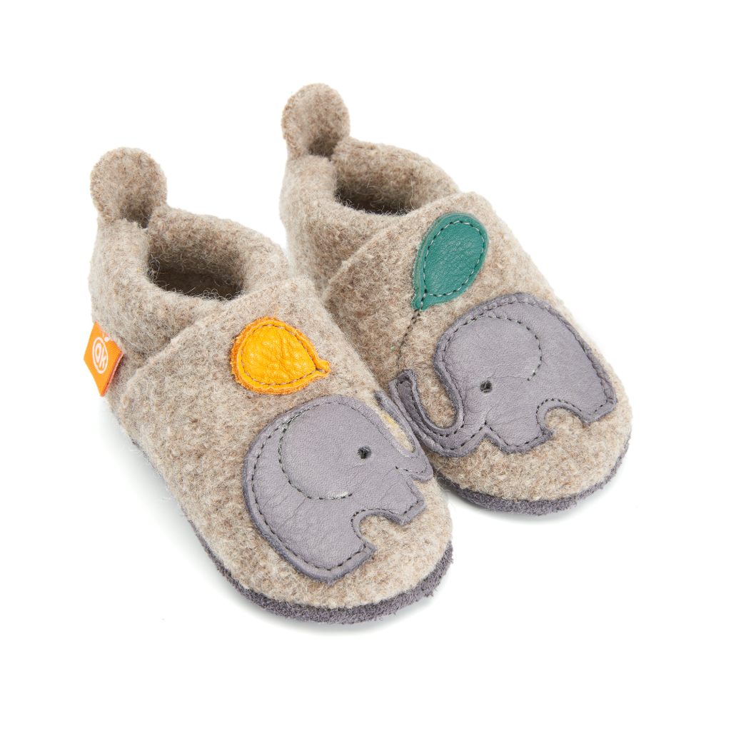 Wolli Hausschuhe Elefant beige Gr. 20-21
