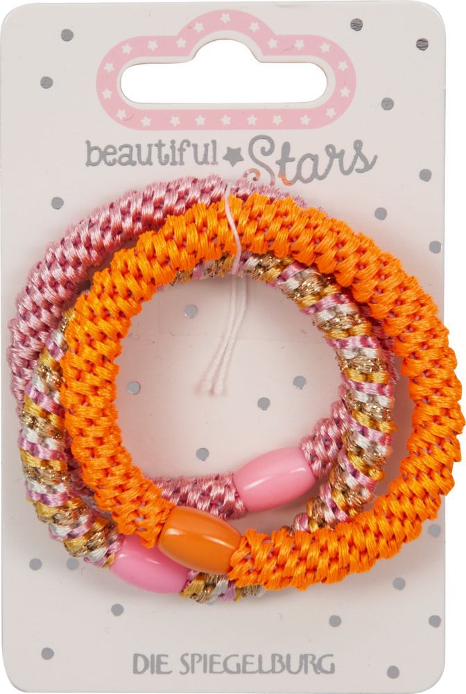 Haargummis Geflochten no.3 - beautiful Stars (verschiedene Designs, 1 Set)
