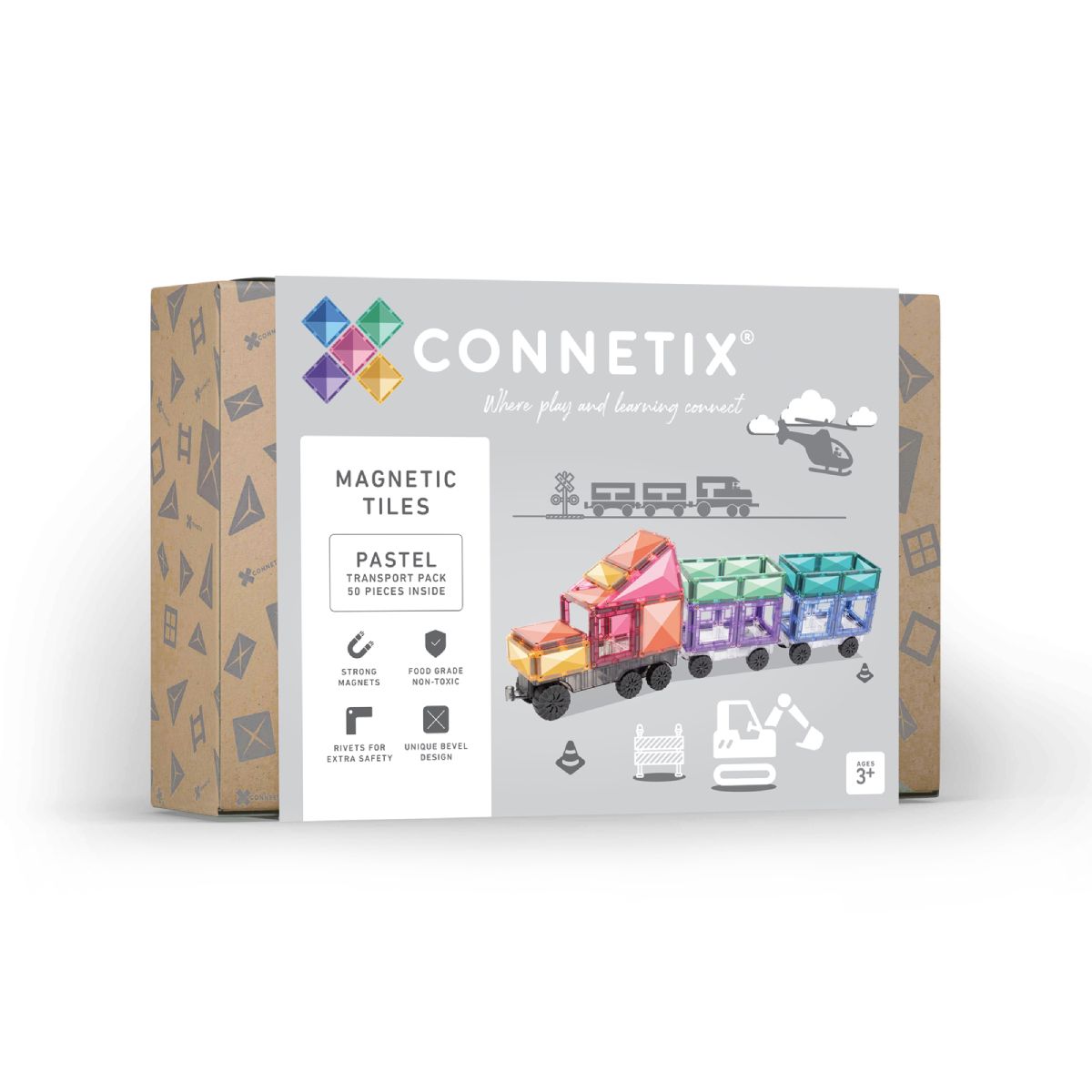 CONNETIX PASTEL Transport Pack Magnetbausteine 50-teilig