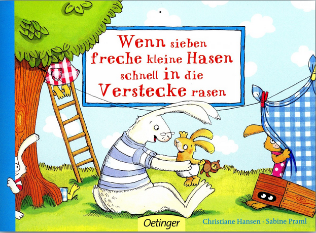 Wenn sieben freche kleine Hasen schnell in die Verstecke rasen 2+