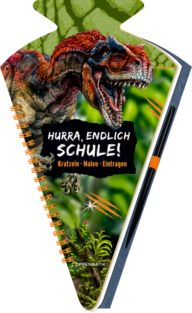 Schultüten-Kratzelbuch Hurra, endlich Schule! T-REX