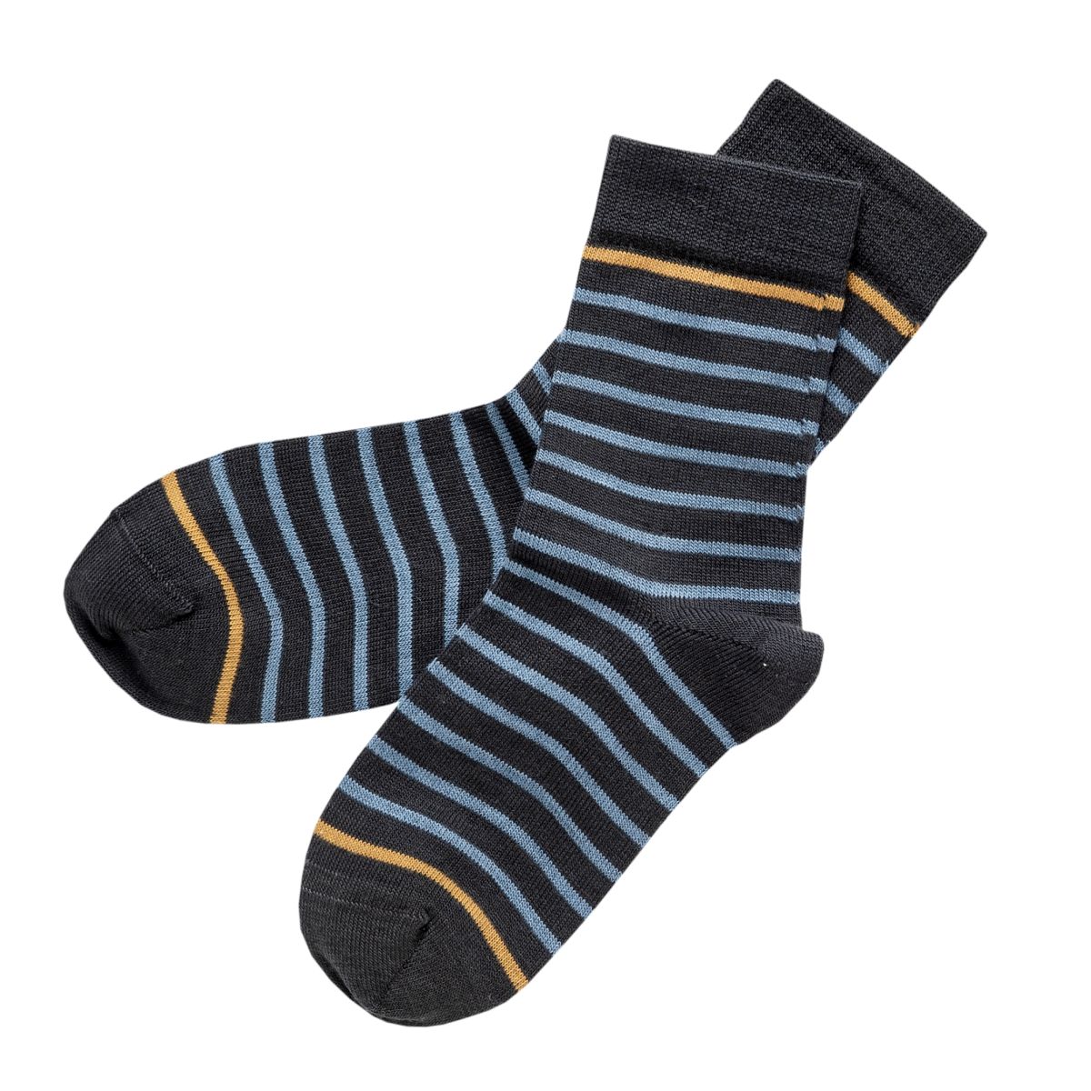 Wollsocken blau geringelt - 23-26