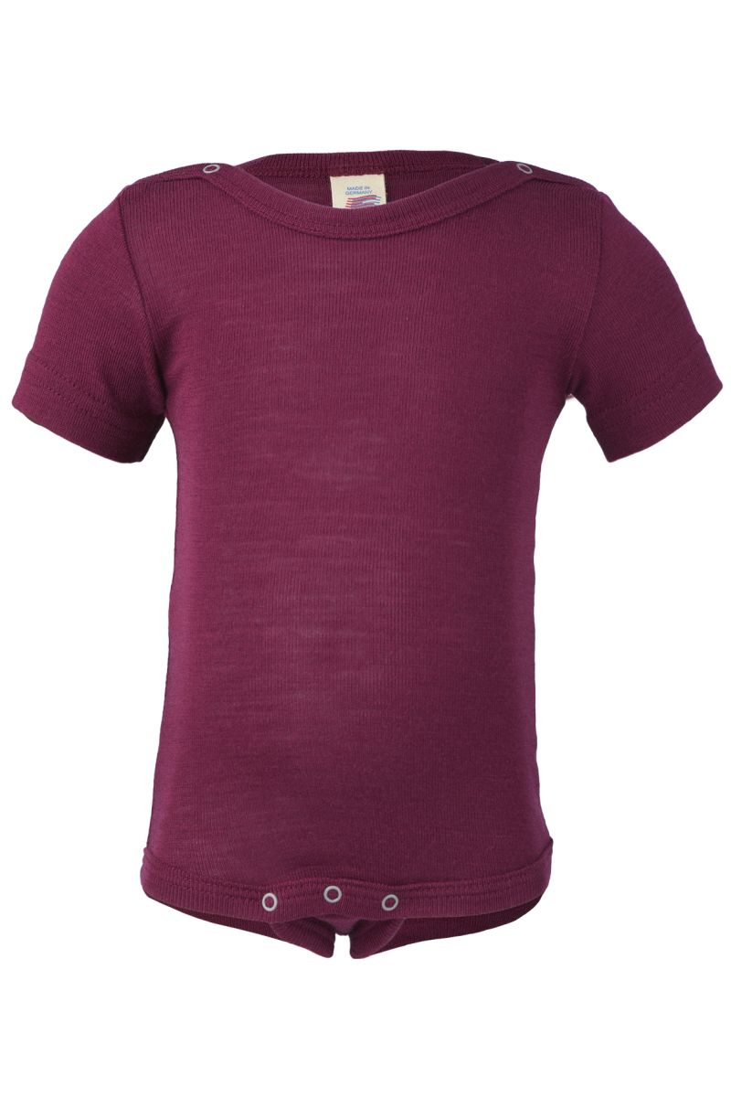 Babybody kurzarm orchidee Wolle-Seide - Engel