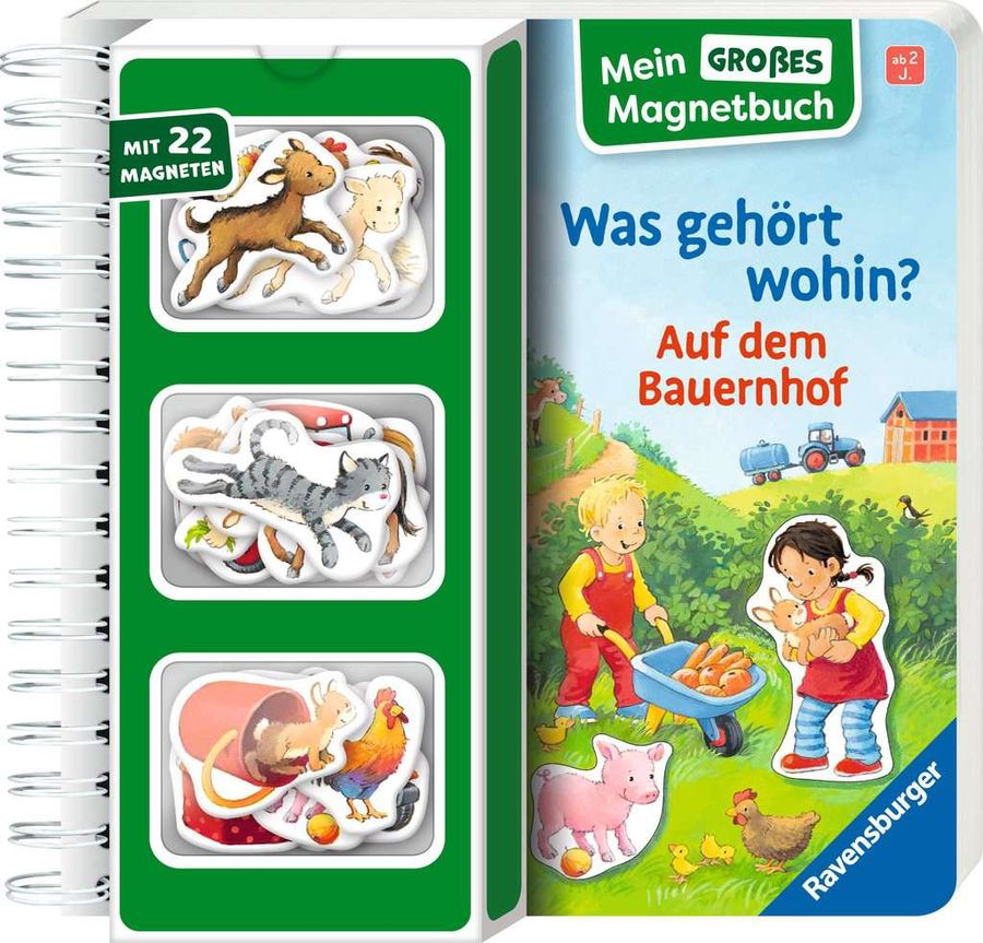 Mein großes Magnetbuch - Was gehört wohin? Auf dem Bauernhof