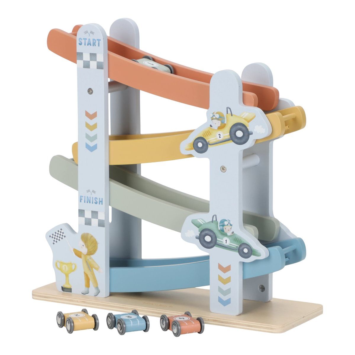 Holz-Rollbahn blau - Little Dutch