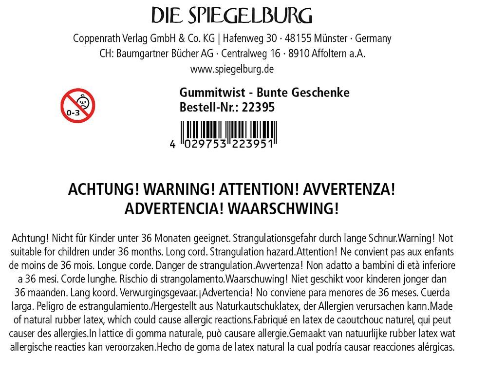 Gummitwist - Bunte Geschenke (verschiedene Designs, 1 Stück)