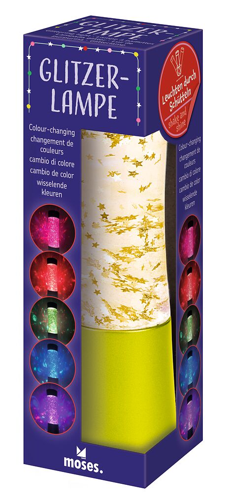 Glitzerlampe (verschiedene Designs, 1 Stück)