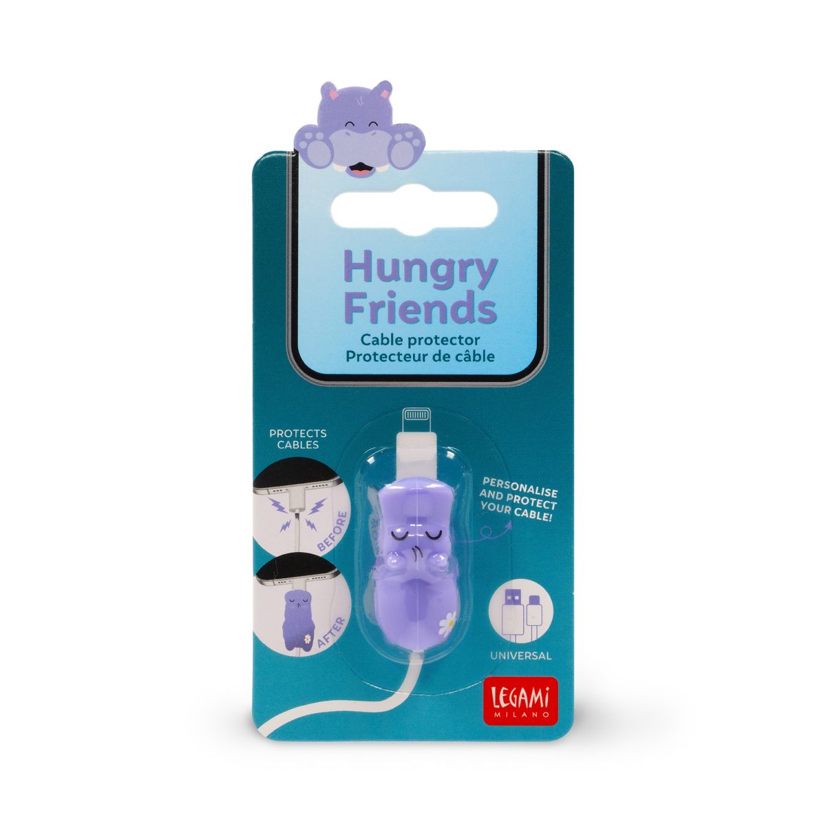 Kabelschutz Hippo - Hungry Friends - Legami