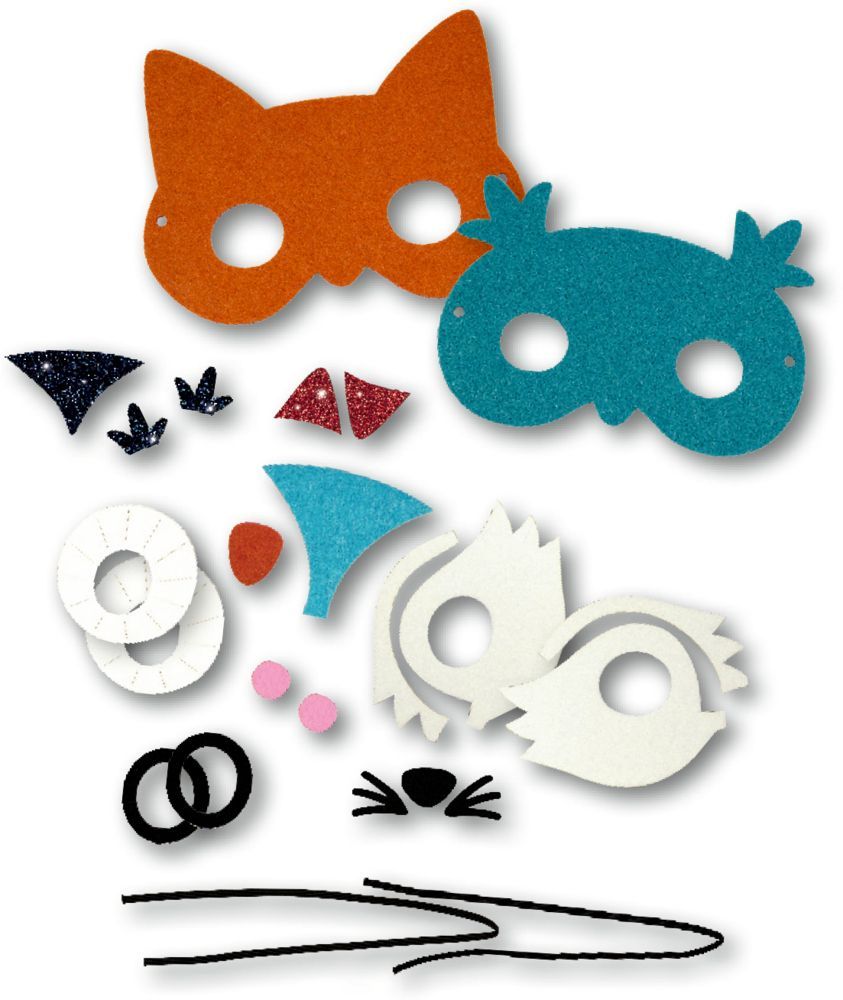 Mein kleines Bastelset: Filz-Masken (Fuchs/Eule) - Mini-Künstler