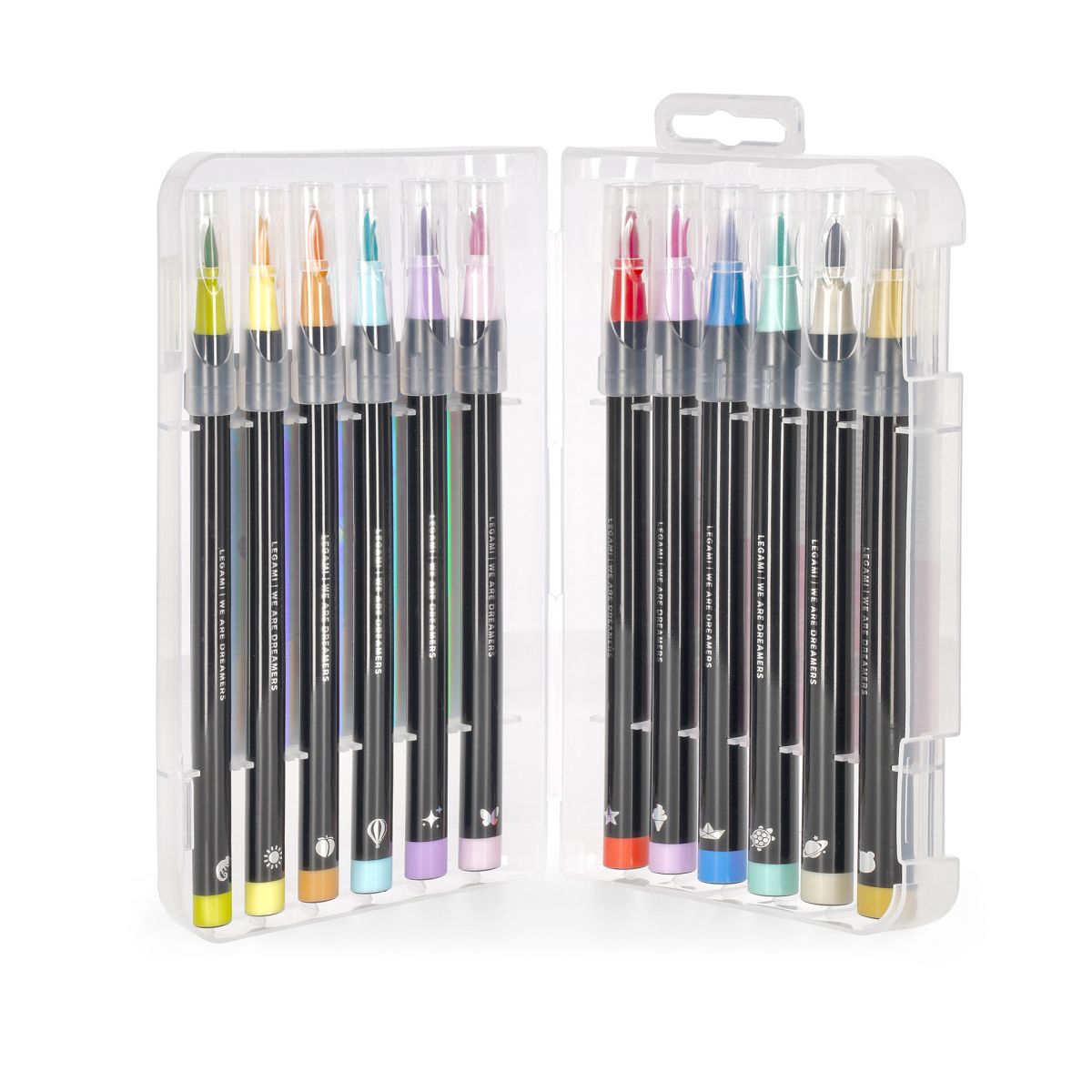 Brush Markers Set mit 12 Pinselstiften Pastel Colours - Legami