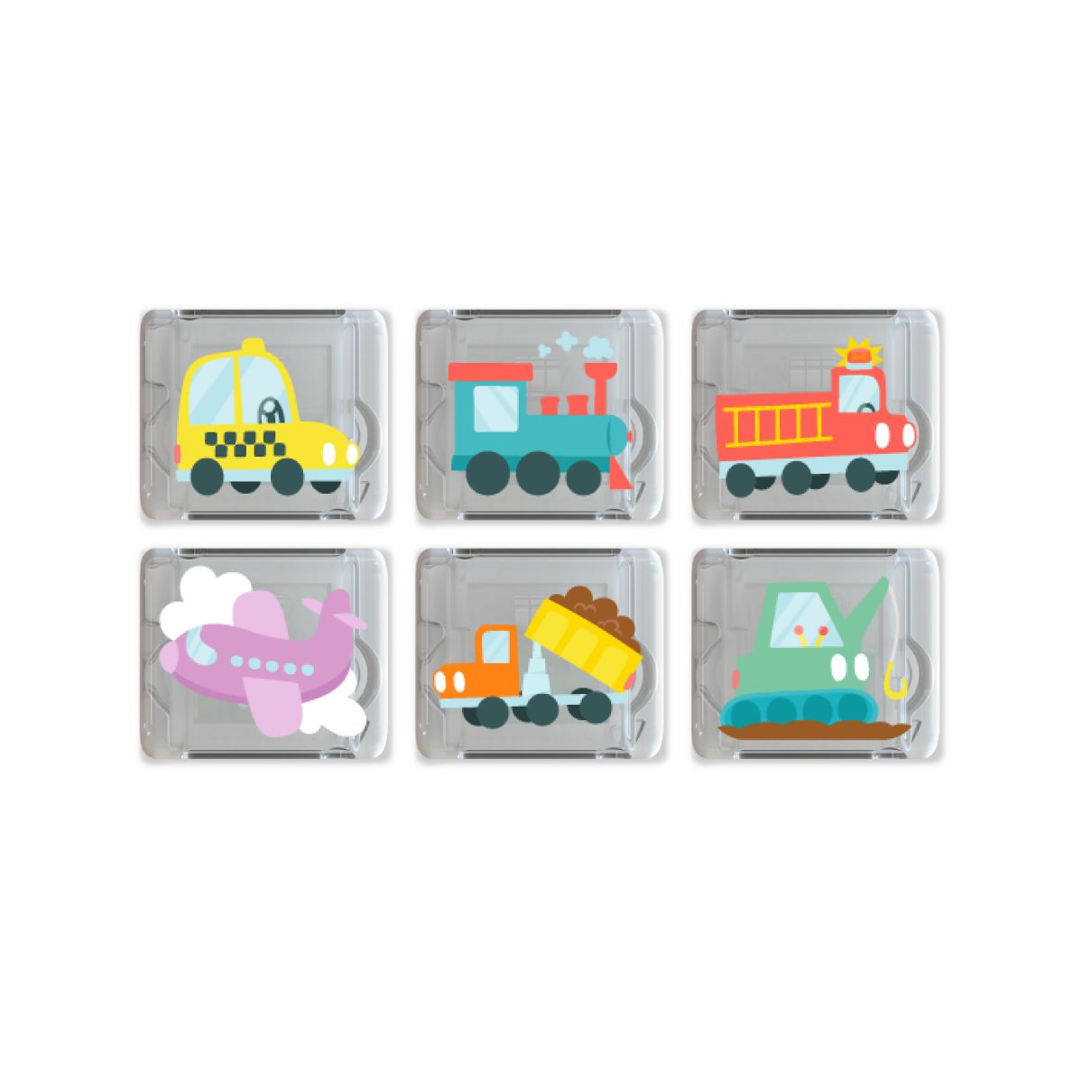 Glo Pals Leuchtende Badewürfel Awesome Autos (6er Set)