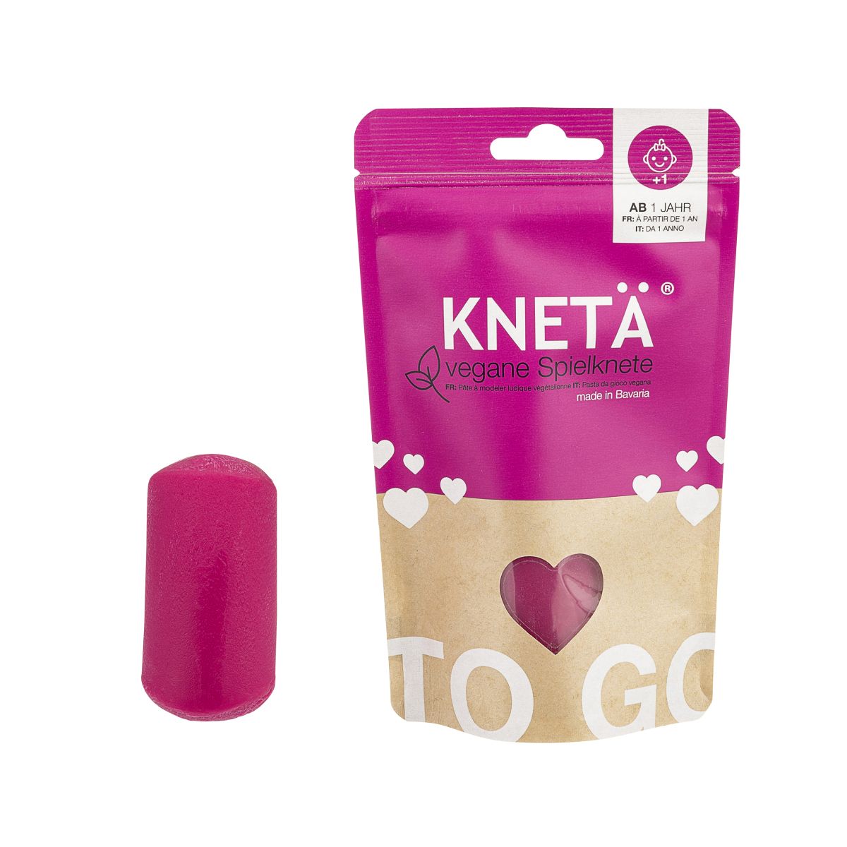 Knetä Vegane Spielknete Pink 100g Beutel