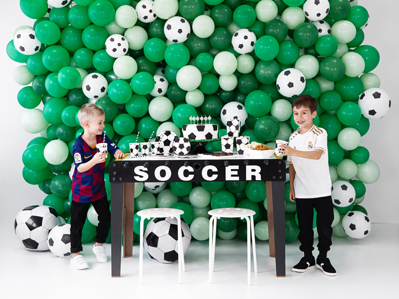 Pappbecher Fußball, 260 ml (6 Stk.) - Party Deco