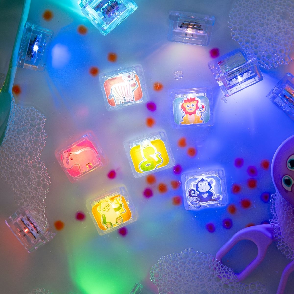Glo Pals Leuchtende Badewürfel Zany Zoo (6er Set)
