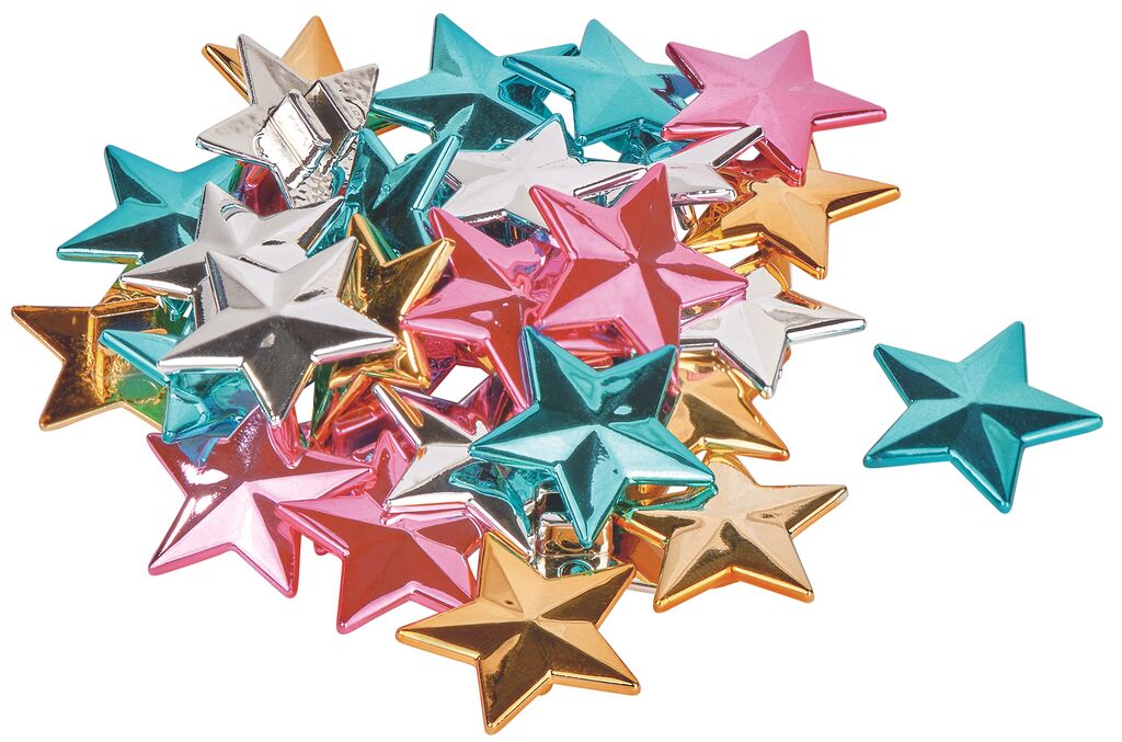 Speichenclips Herzen oder Sterne (verschiedene Designs, 1 Set)