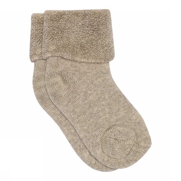 Babysocken Baumwollfrottee Light Brown Melange Gr. 15-16 - MP Denmark